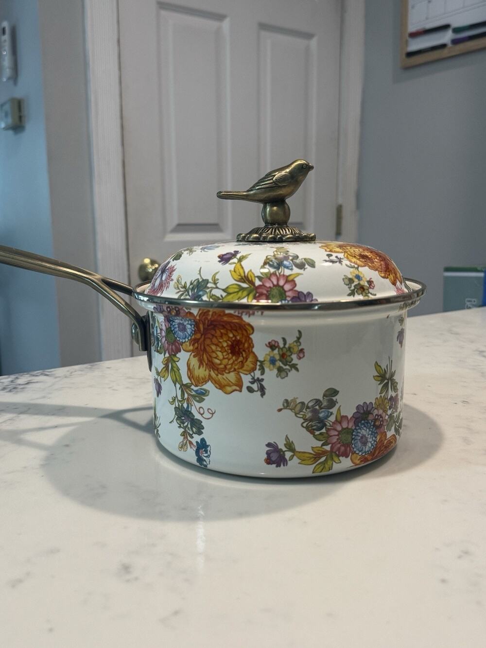 MacKenzie Childs Flower Market 2.5 Qt. Saucepan Rare